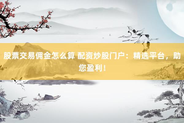 股票交易佣金怎么算 配资炒股门户：精选平台，助您盈利！