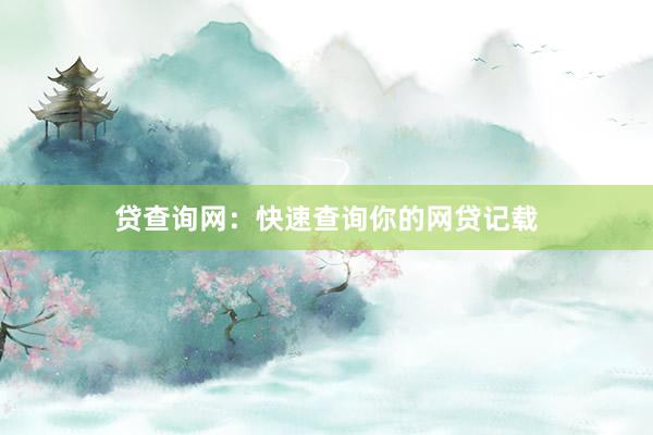 贷查询网：快速查询你的网贷记载