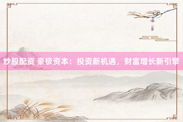 炒股配资 豪极资本：投资新机遇，财富增长新引擎