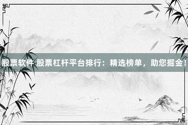 股票软件 股票杠杆平台排行：精选榜单，助您掘金！