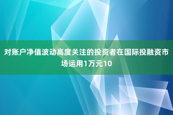 对账户净值波动高度关注的投资者在国际投融资市场运用1万元10