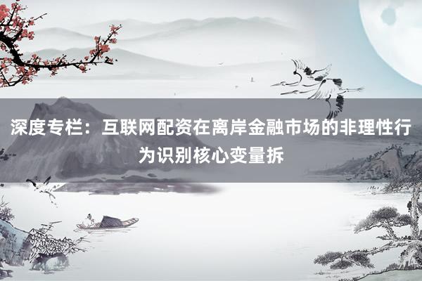深度专栏：互联网配资在离岸金融市场的非理性行为识别核心变量拆