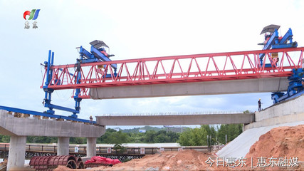 县城江南路(东北段)市政工程 桥梁上部结构开始施工